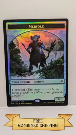 Merfolk Treasure (001) Token FNM Promos Foil - Image 1