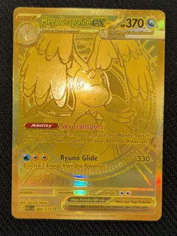 Mega Dragonite EX 295/217 GOLD Mega Hyper Rare Pokemon Ascended Heroes EN NM - Image 1