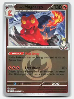 Ethan's Magcargo 024/217 Ascended Heroes Pokemon Reverse Holo NM - Image 1