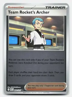 Team Rocket's Archer 201/217 Uncommon Ascended Heroes Pokemon Reverse Holo NM - Image 1
