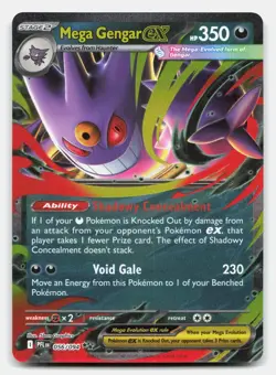 Mega Gengar ex 056/094 Double Rare Phantasmal Flames Pokemon Near Mint - Image 1