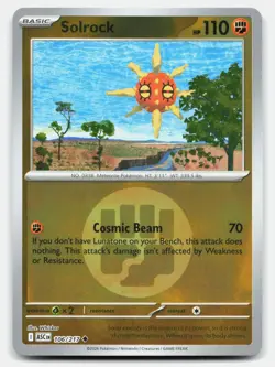 Solrock (Energy Symbol Pattern) 106/217 Ascended Heroes Pokemon Reverse Holo NM - Image 1
