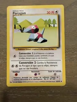 Porygon 39/102 Uncommon Base Set Unlimited Pokemon LP - Image 1
