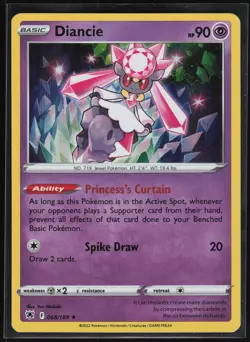 Diancie 068/189 Astral Radiance Holo Near Mint Rare Pokemon Holo - Image 2