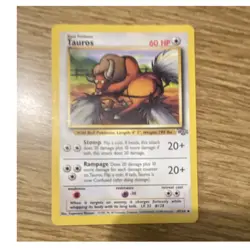 Wizards of the Coast Pokemon TCG Jungle Tauros 47/64 Uncommon EN 60 HP Unlimited - Image 1