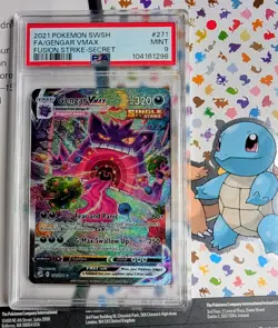 Pokemon Gengar VMAX Fusion Strike Secret Rare Full Alt Art #271 PSA 9 Mint - Image 1