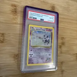 2000 POKEMON GYM HEROES HOLO #14 SABRINA'S GENGAR PSA 8 with Grape GradedGuard - Image 3