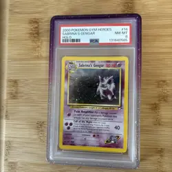 2000 POKEMON GYM HEROES HOLO #14 SABRINA'S GENGAR PSA 8 with Grape GradedGuard - Image 4