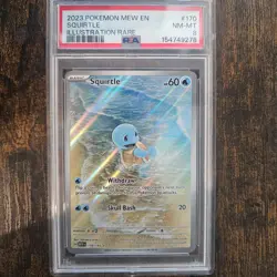 Squirtle Pokemon TCG Sv: Scarlet & Violet 151 Illustration Rare 170/165 PSA 8 - Image 1