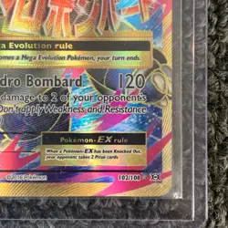 Pokemon TCG M Blastoise EX 102/108 Evolutions Ultra Rare Holo Rare Off center - Image 3