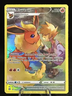 Pokemon Flareon TG01/TG30 Brilliant Stars Trainer Gallery Ultra Rare Holo 110 HP - Image 1