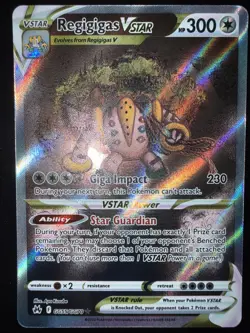2023 Pokemon Crown Zenith Regigigas VSTAR GG55/GG70 Alt Art Galarian Gallery NM - Image 4
