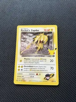 Rocket's Zapdos 15/132 Team Rocket Holo Rare 70HP English 1999 25th Anniv - Image 2