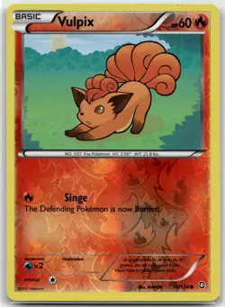 Vulpix 18/124 Common Dragons Exalted Pokemon Reverse Holo LP - Image 1