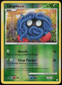 Tangela 76/99 MP Arceus Common Reverse Holo Pokemon - Image 1