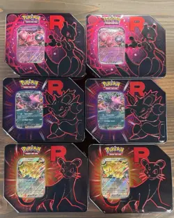 Pokemon Team Rocket Tin Case Factory Sealed (6 TINS!) - Image 2