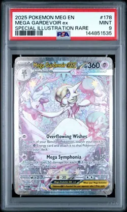 2025 POKEMON MEG EN-MEGA EVOLUTION #178 MEGA GARDEVOIR EX PSA 9 - Image 1