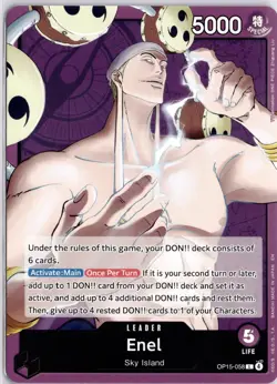 Enel OP15-058 L Card Adventures On Kami’s Island One Piece TCG - Image 1