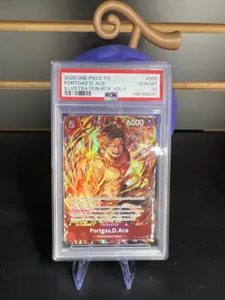 2026 One Piece Promos Portgas D. Ace Illustration Box Vol.5 PSA 10 #005 - Image 1