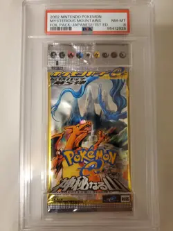 2002 Mysterious Mountains 1st Edition Booster Pack PSA 8 Pokemon TCG Ultra Rare - Image 1