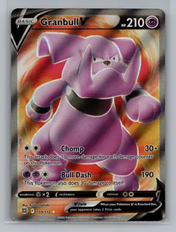 Pokemon Sword & Shield Brilliant Stars Granbull V Full Art - NM #159/172 8697 - Image 1