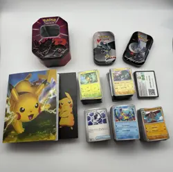 Pokemon Lotto Carte 670 Holo/Reverse - 460 Comuni + Tin E Raccoglitori - Image 1
