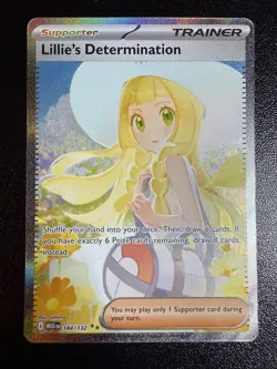 Lillie's Determination SIR 184/132 SIR Special Illustration Rare Pokemon IN HAND - Image 1