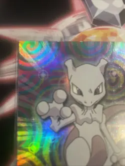 1999 Topps Pokemon Mewtwo #150 Rainbow Holo Foil Blue Logo First print Pristine - Image 3