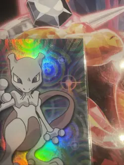 1999 Topps Pokemon Mewtwo #150 Rainbow Holo Foil Blue Logo First print Pristine - Image 4