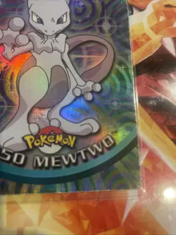 1999 Topps Pokemon Mewtwo #150 Rainbow Holo Foil Blue Logo First print Pristine - Image 5