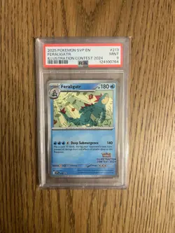 2025 Pokemon #213 Feraligatr Illustration Contest 2024 PSA 9 - Image 1