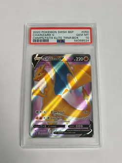 Pokemon Champions Path Charizard V SWSH050 PSA 10 - Image 1