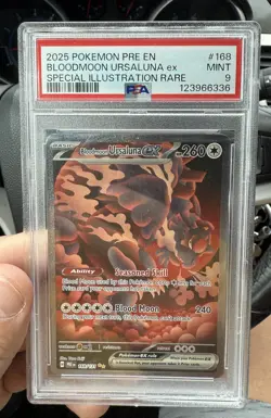 Bloodmoon Ursaluna ex 168/131 PSa 9 Prismatic Evolutions Holo Pokemon TCG - Image 1