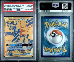 2021 POKEMON SM BLACK STAR PROMO #SM248 FULL ART/PIKACHU & ZEKROM GX PSA 10 - Image 3