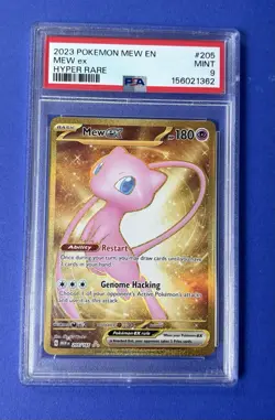 2023 Pokemon Mew EN Mew Ex Hyper Rare #205 PSA 9 MINT - Image 1