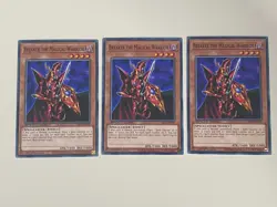 Yugioh - Breaker the Magical Warrior x 3 - 1st Edition LP - Plus Free Holo Card - Image 1