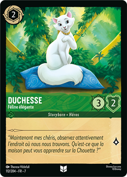 Carte Disney Lorcana Chapitre 7 Duchesse - Feline elegante 112/204 Peu Commun FR - Image 1