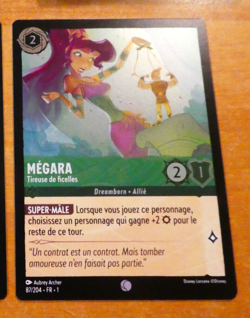 LORCANA TRADING CARD GAME DISNEY CHAPITRE 1 RARE HOLO FOIL CARTE 87/204 FR MINT - Image 1