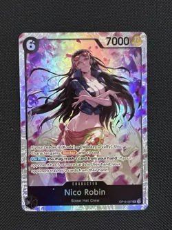 Nico Robin OP12-087 SR ONE PIECE Card Game NM Black - Image 1