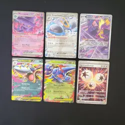 Pokemon TCG 6-Card Holo/Foil Lot EX & Mega incl Mismagius, Empoleon - Image 1