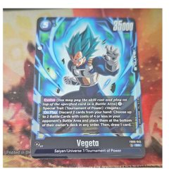 Bandai Dragon Ball Super Card Game Vegeta FB09-045 SR Tournament of Power Evolve - Image 1