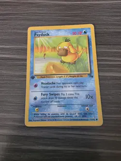 Psyduck 53/62 1st Edition Fossil Regular MP - Moderately Played Pokemon Card - Image 1
