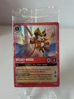 SEALED Disney Lorcana Mickey Mouse Pirate Captain Promo Card 18 - Image 1