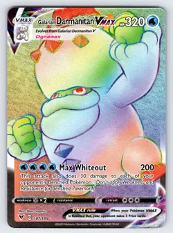 Galarian Darmanitan VMAX 187/185 Vivid Voltage Pokemon Card Full Art Secret Rare - Image 1