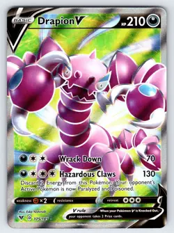 Drapion V 175/185 2020 Vivid Voltage Pokemon Card TCG Full Art Ultra Rare - Nm - Image 1