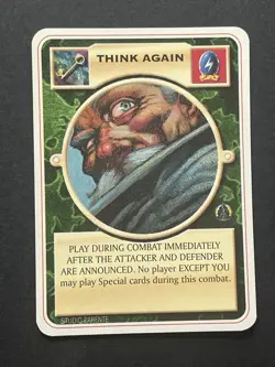 Doomtrooper CCG Mortificator Think Again Card Mutant Chronicles 1995 - Image 1