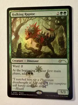 MTG Foil Hulking Raptor - Media Promos: The Lost Caverns of Ixalan - Image 1