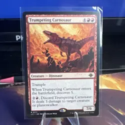 Wizards of the Coast Trumpeting Carnosaur Ixalan 171 Red Rare Dinosaur - Image 1