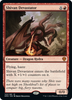 MTG Shivan Devastator - Foil, NM-Mint, English Dominaria United - Image 1
