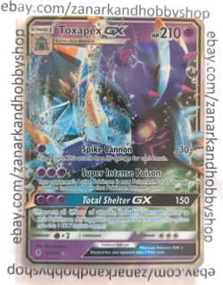 Pokemon Toxapex GX 57/145 Guardians Rising LP * - Image 1